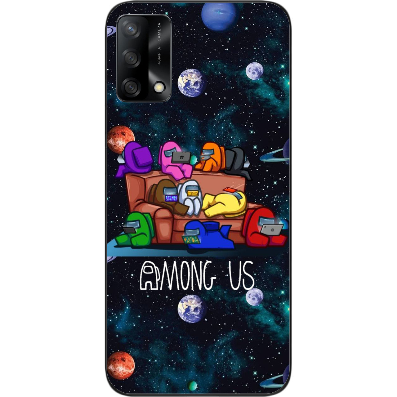 Силіконовий чохол для OPPO A74 з картинкою Among us Команда, фото 1