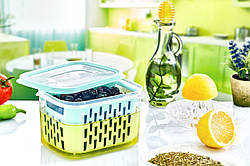 Контейнер харчовий FRESH BOX прямокутний із друшляком 1.6 л AKAY Plastik