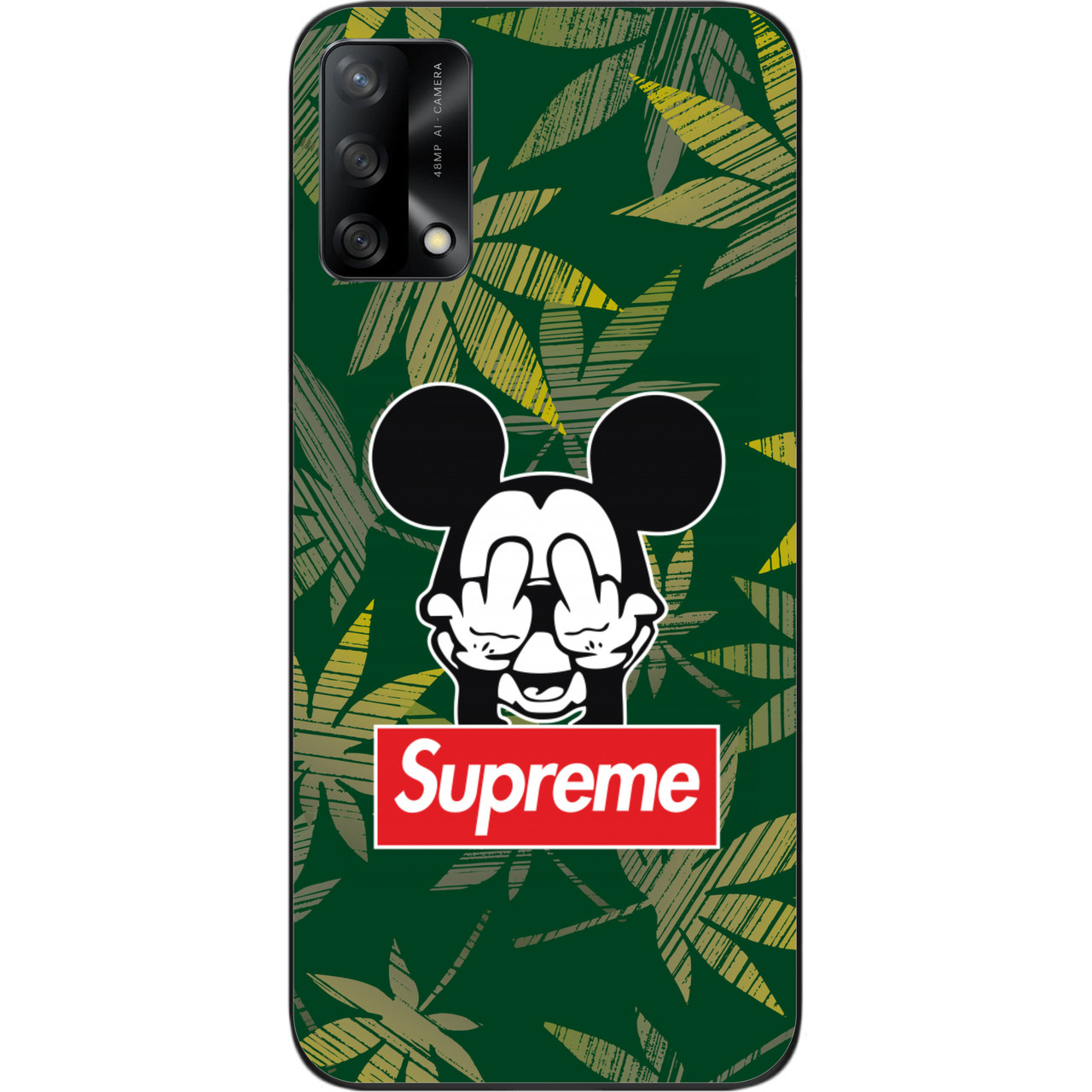 Силіконовий чохол для OPPO A74 з картинкою Міккі Supreme, фото 1