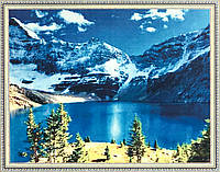 Алмазная Мозаика на подрамнике . Набор алмазной вышивки на подрамнике "Альпийское озеро ". Размер 50*40 см.