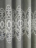 Лляна тюль. Мереживна тюль. Красива тюль. Тюль для залу. Тюль у вітальню. Тюль у спальню. Турецька тюль., фото 10
