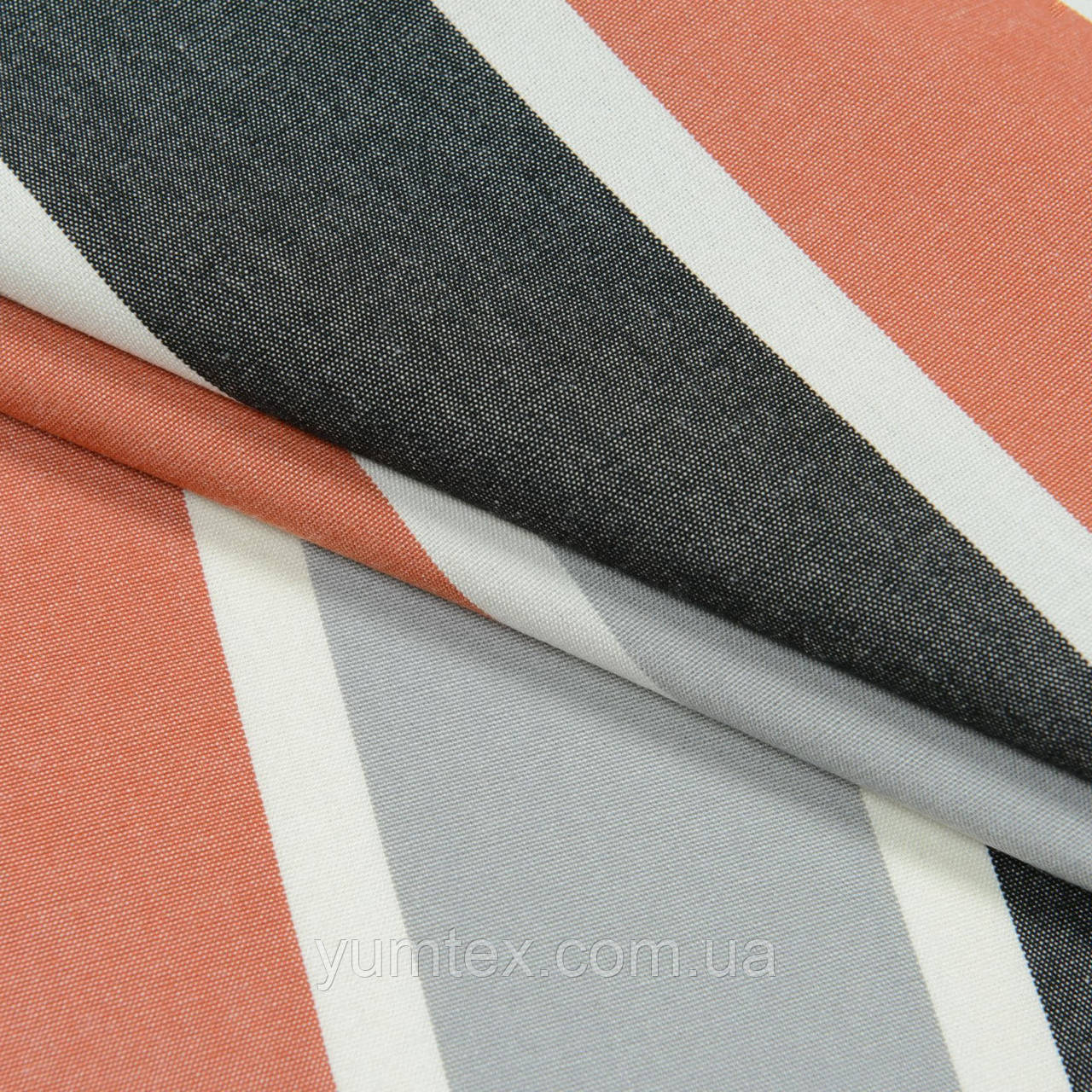 Дралон тканина для маркіз, вуличних штор, шезлонгів, чохлів на садові меблі, гойдалок, смуга, фото 1