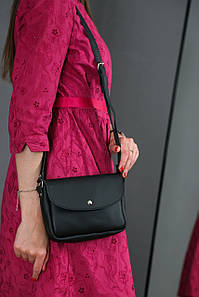 Жіноча шкіряна сумка Мія, натуральна шкіра Grand, колір Чорний