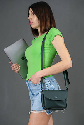 Жіноча шкіряна сумка Мія, натуральна шкіра Grand, колір Зелений, фото 2