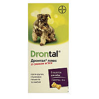 Bayer, Дронтал плюс для собак зі смаком м'яса 1таблетка на 10 кг упак/6 шт.