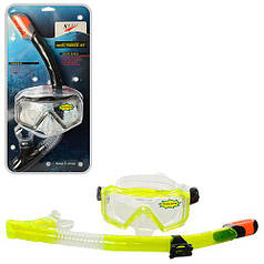 Набір 2 в 1 для плавання (маска+трубка) від 14 років, два кольори, D25639