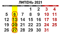 Графік обжарювання кави ЛИПЕНЬ 2021