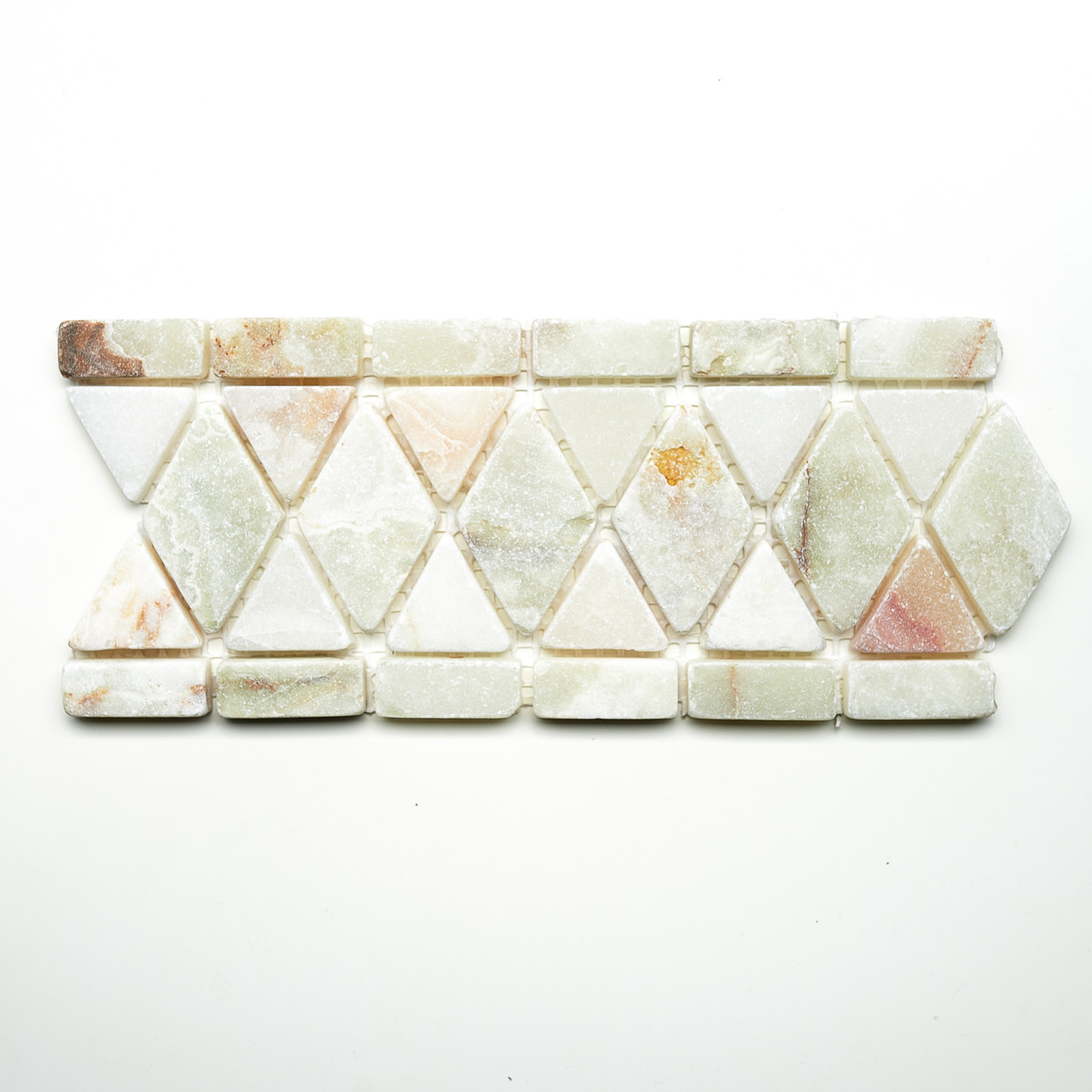 Мозаїка з натурального каменю Amera Mosaic - 13 Green 10x25.5 ціна за 1 шт