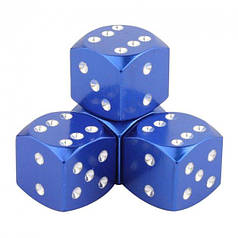 Ковпачки на ніпель Alitek Кістки/Кубики з цифрами Blue, 4 шт.