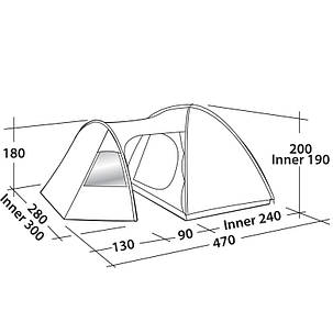 Намет п'ятимісний Easy Camp Eclipse 500 Rustic Green (120387), фото 3