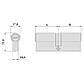 Циліндр замка SN Riko AZ 40x40 (кл.-кл.) комп'ют. ключ / ключей 5 шт. (50шт/упак), фото 2