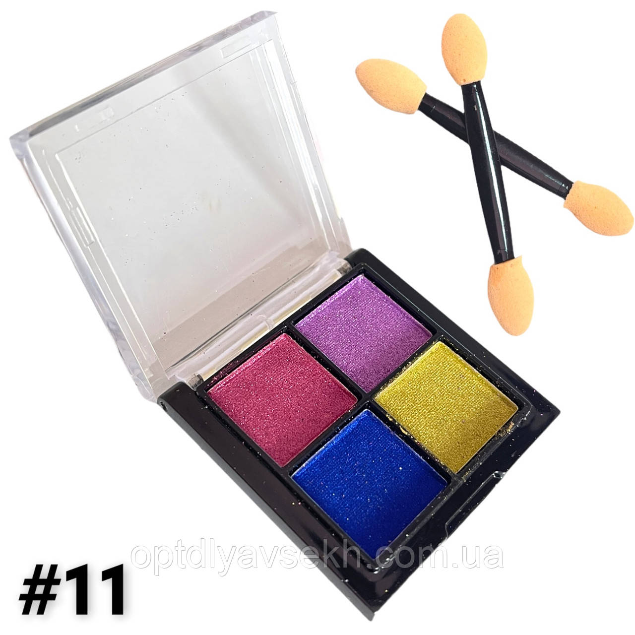 Дзеркальна втирка Solid Mirror Powder для нігтів у палітрі, 4 різних кольори No11