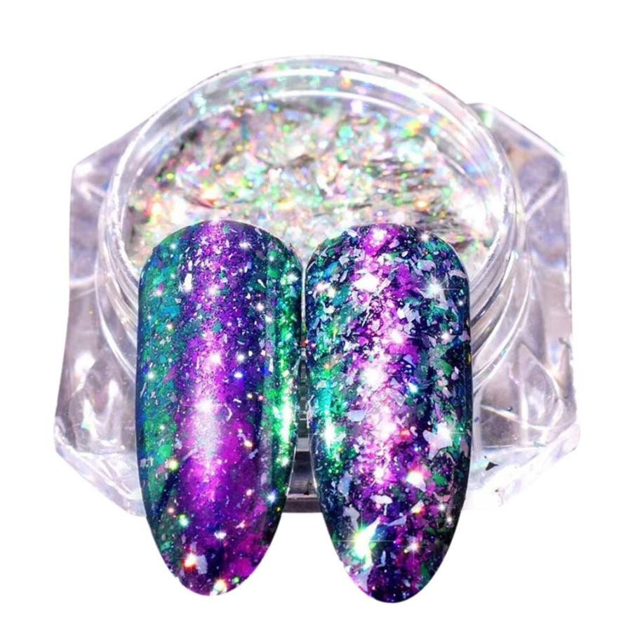 Купить Зеркальная втирка, пудра "Хлопья Юки Северное Сияние ...