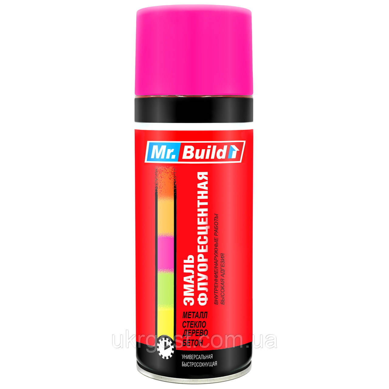 Аерозоляна фарба в балончиках Mr.Build (№14) RAL 0096 Флуоресцентно-рожевий 400 мл