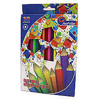 Набор цветных карандашей J. Otten Геометрия пластиковые 18 цветов, 1051QW_18