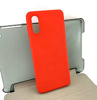 Чехол для Samsung Galaxy A02, A022 накладка бампер Case силиконовый красный матовый