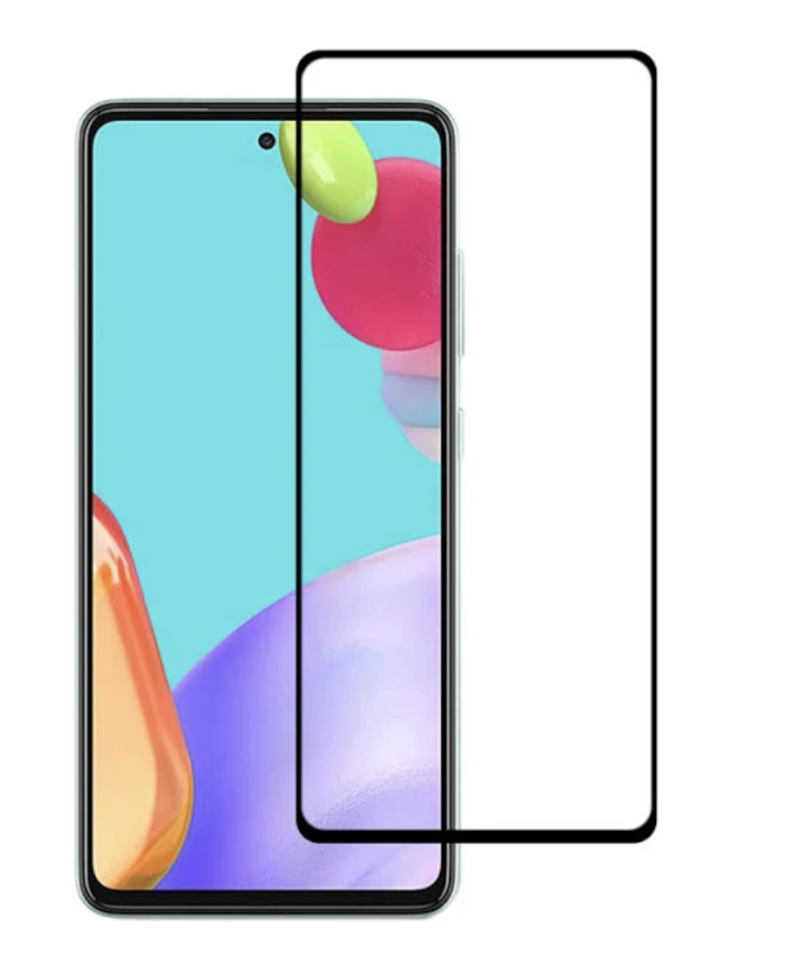 Захисне скло для Samsung A525F Galaxy A52 2021, Full Glue, з олеофобним покриттям, колір чорний, фото 1