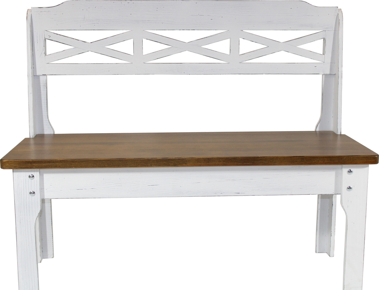 Лавка Белая патина со спинкой деревянная: продажа, цена в Тернополе ...