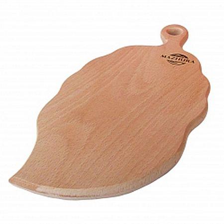 Дошка в формі листка MAZHURA Fruit 19х39 см Бук mz322956, фото 1