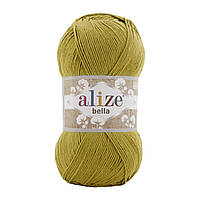 Пряжа Alize Bella 100 , цвет 593 оливковый 100 % хлопок.