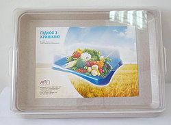 Піднос з кришкою Кремовий