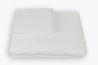 Постельное белье сатин Shine white SoundSleep белое простынь 200х200 см на резинке