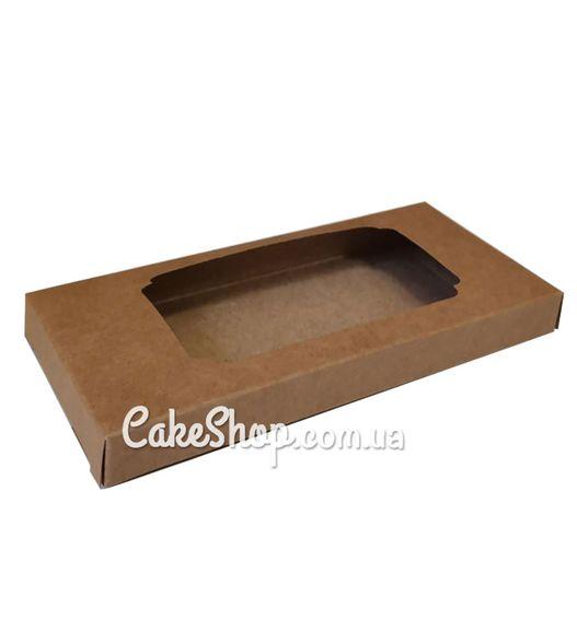Коробка для шоколаду з вікном Крафт, 16х8х1,7 см
