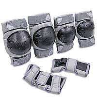 Детский набор защиты подростковый для роликов Hypro Fox S 3-7 лет (серый)