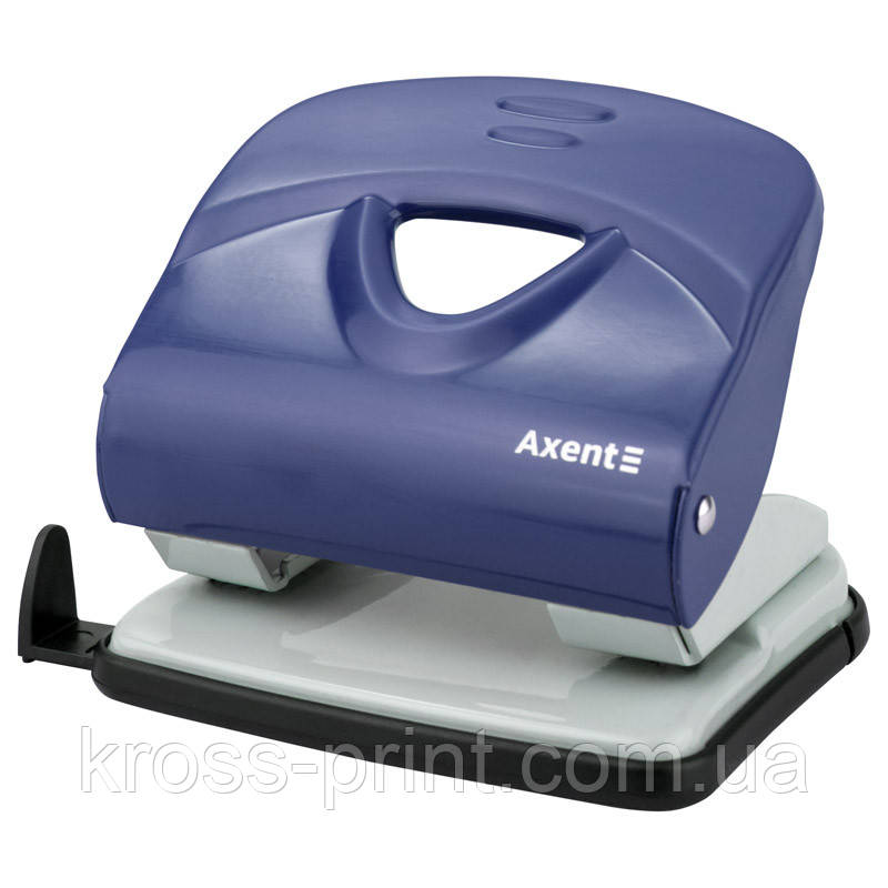 Діркопробивач для паперу Axent Exakt-2 3930-02-A, металевий, 30 аркушів, синій