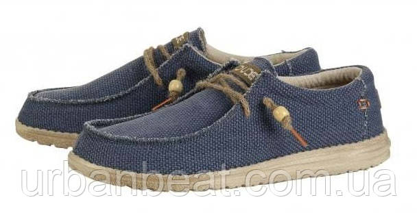 Чоловічі мокасини Hey Dude Wally Braided "Navy" Оригінал
