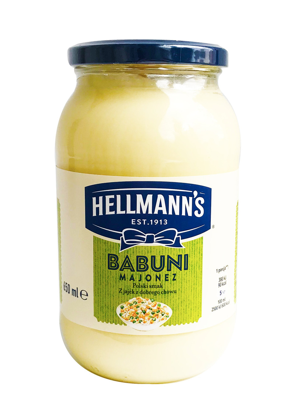 Майонез Нellmann's Babuni, 650 мл, Польща, 65% жирність, Оригінал