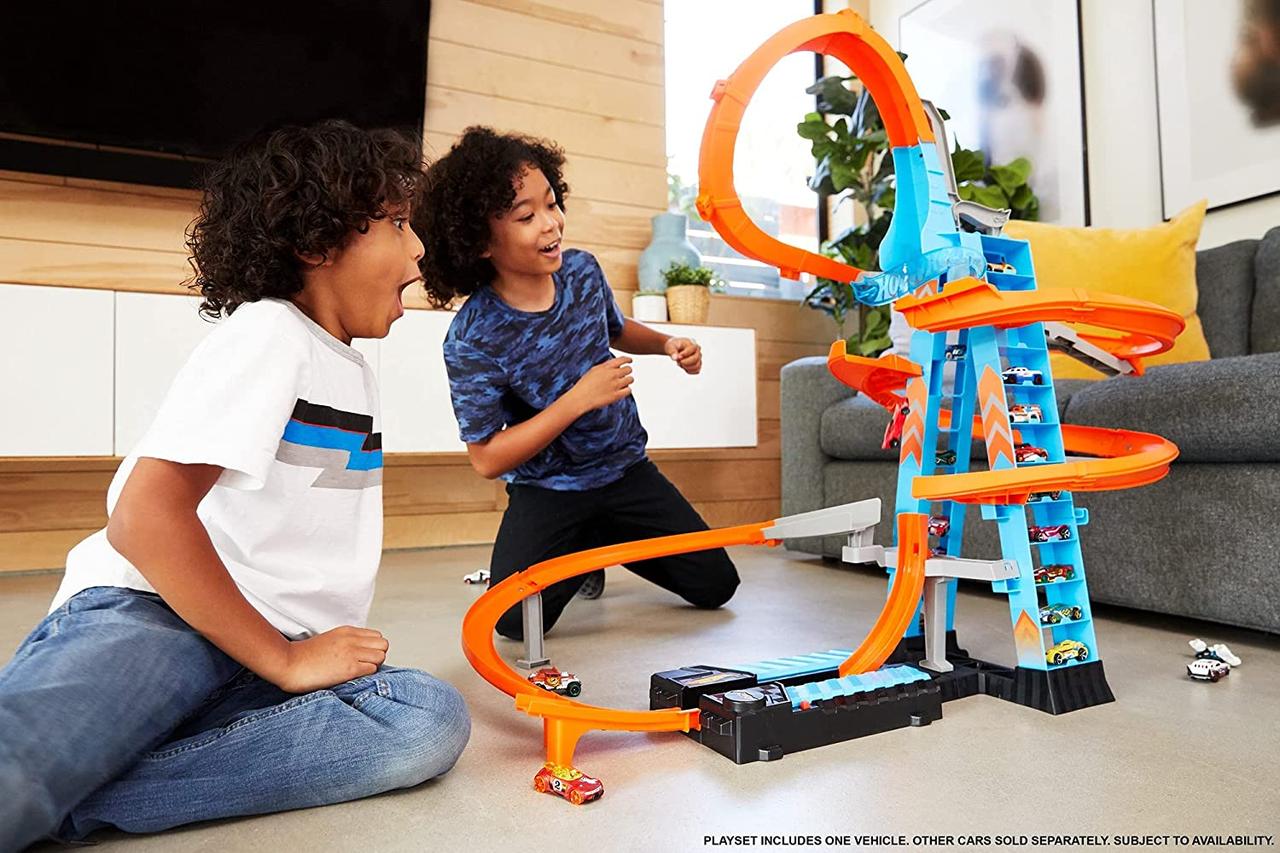 Моторизований трек Небоскриб падіння з вежі Hot Wheels Sky Crash Tower Track