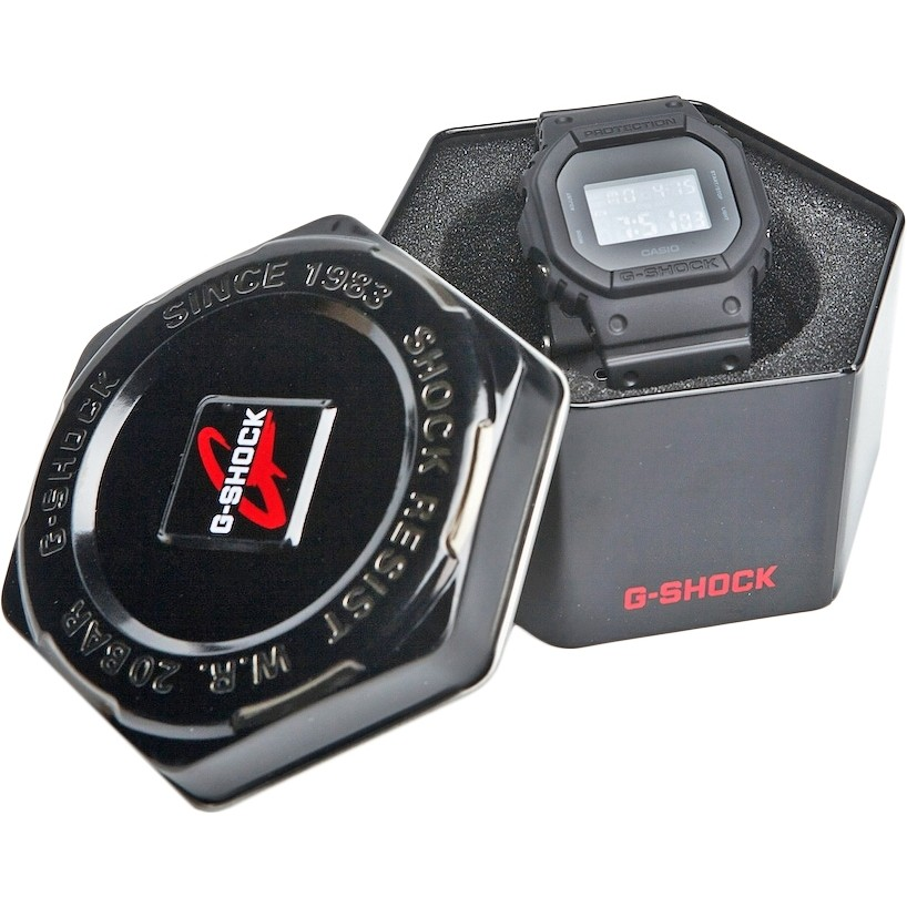 Водонепроницаемые часы мужские наручные оригинальные Япония Casio G-Shock DW-5600BB-1ER с полимерным ремешком - фото 5 - id-p1054168565