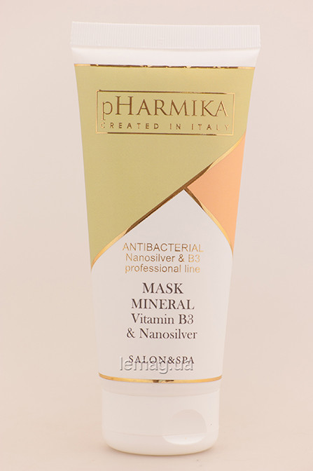 PHarmika Мінеральна порозвужуюча маска з вітаміном В3 і наносріблом, 200 мл