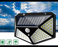 Уличный фонарь на солнечной батарее с датчиком движения Solar Wall Lamp SH-100 черный