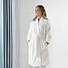 Жіночий банний махровий халат 100 % бавовна IKEA ROCKÅN білий розмір S/M ІКЕА РОККОН, фото 3