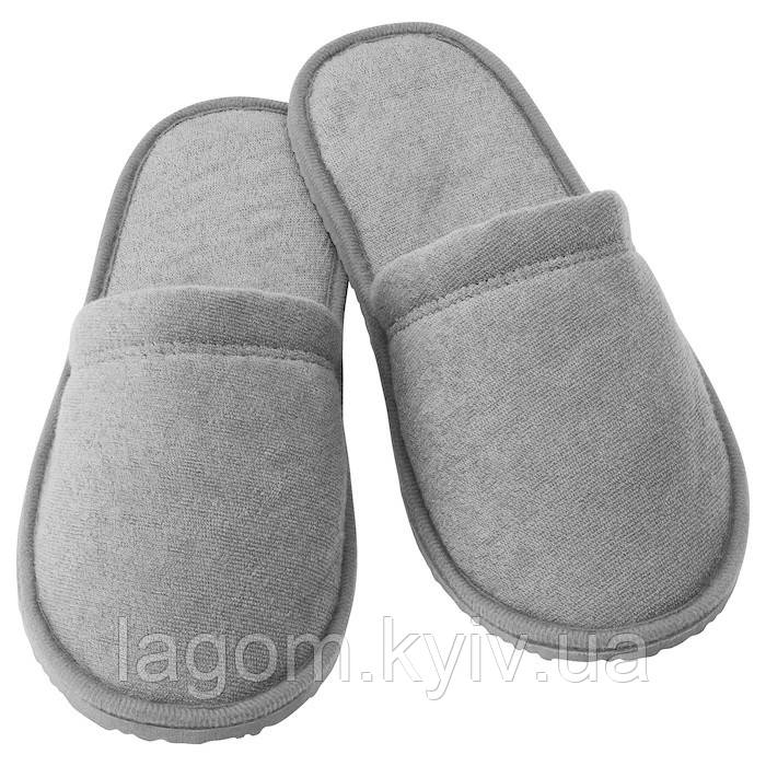Чоловічі домашні тапочки IKEA TÅSJÖN сірі розмір L/XL ІКЕА ТОШЕН