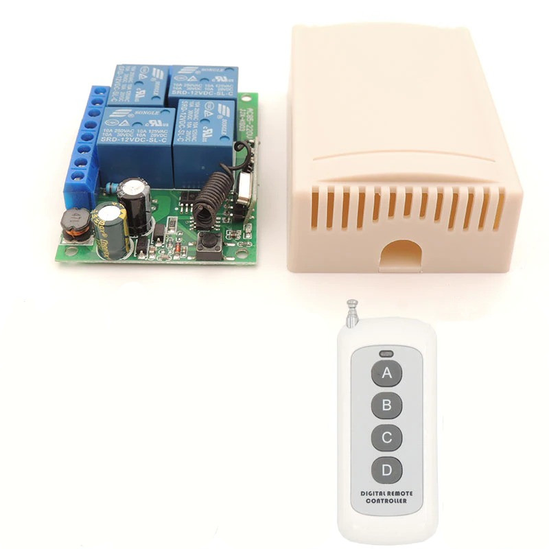 Бездротовий 4-х канальний контролер для вкл/викл електроприладів 220В, фото 1