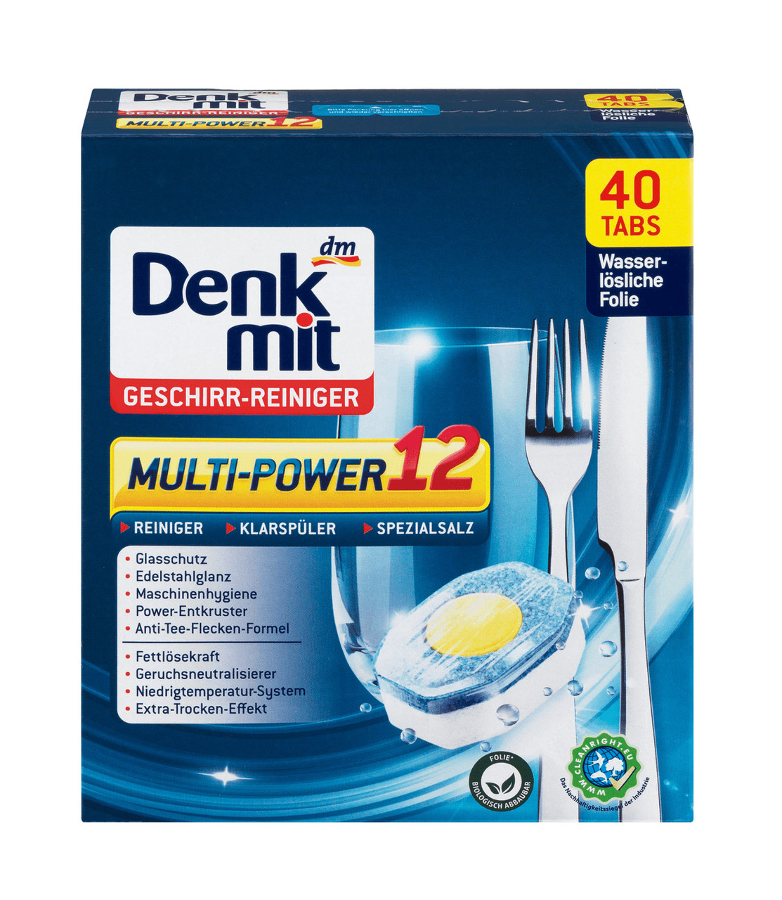 Таблетки для посудомийних машин Denkmit Multi-Power 12 (40 шт.)