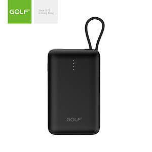 Зовнішній акумулятор Power Bank "Golf G74" з Micro + Type-C + Lightning 10000mAh, Чорний