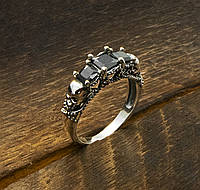 Авторское женское кольцо из серебра Череп