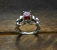 Авторское женское кольцо из серебра Череп