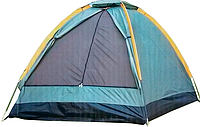 Палатка туристическая 2 местная Lanyu LY 1626 Зеленая однослойная для кемпинга и отдыха (LA1626)