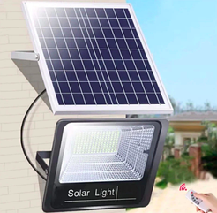Прожектор на сонячній батареї, 60 Вт 6500 К Sunlight з пультом