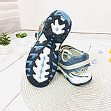 Шкіряні босоніжки з відкритою п'ятою для хлопчика B&G сірі розмір 32, фото 2