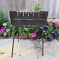 Мангал Чемодан 2 мм 6 шампурів дворівневий + ВЕЕР У ПОДАРУНОК