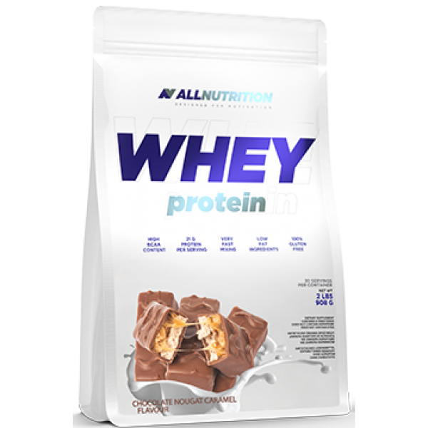Сироватковий протеїн концентрат AllNutrition Whey Protein (900 г) алл Нутришн Chocolate Nougat Caramel