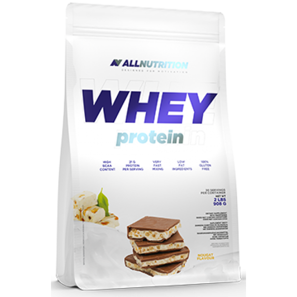 Сироватковий протеїн концентрат AllNutrition Whey Protein (900 г) алл Нутришн Nougat, фото 1