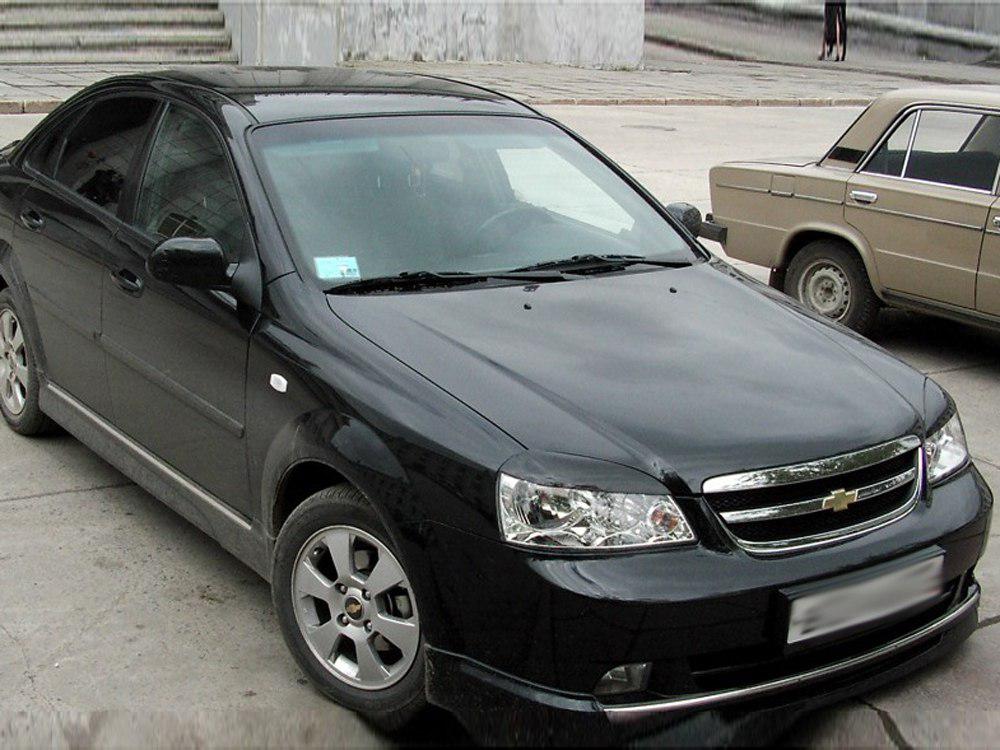 Вії на фари Chevrolet Lacetti седан 2004-2013 Накладки фар авто Бровки для шевроле Лачетті Широкі, фото 1
