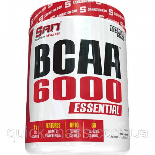 Амінокислоти SAN BCAA 6000 Essential, 417 грамів (60 порцій)